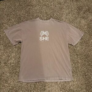 She Darc Sport Brown Oversized Tee